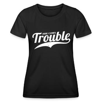 Voici des problèmes drôles de fauteurs de troubles - T-shirt sport Femme - noir - Devant - AI Model Female 172 light (172cm)