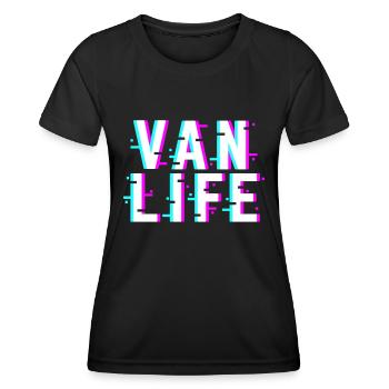 Van Life Camper Van - Women's Functional T-Shirt - black - Front - AI Model Female 172 light (172cm)