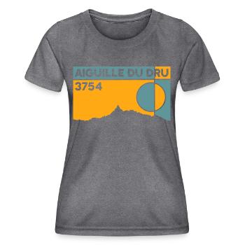 Aiguille Du Dru - T-shirt sport Femme - mélange sombre  - Devant - AI Model Female 172 light (172cm)