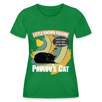 Le chat de Pavlov échec peu connu Psychologie drôle - T-shirt sport Femme - vert - Devant - AI Model Female 172 dark (172cm)