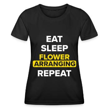 Florist Floristry Flowers Florist - Women's Functional T-Shirt - black - Front - AI Model Female 172 light (172cm)