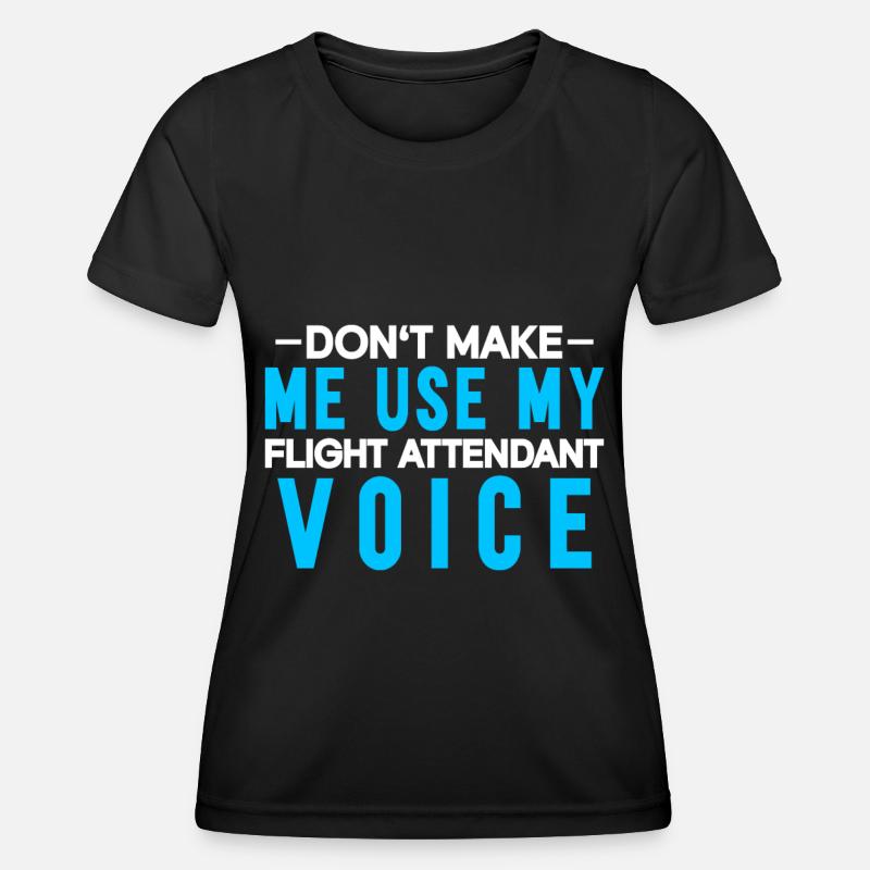 Flight Attendant Stewardess Cabin Crew - Women's Functional T-Shirt - black