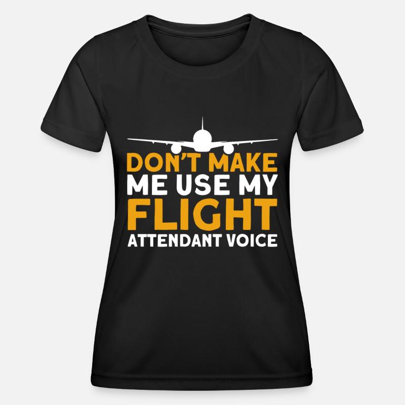 Flight Attendant Stewardess Cabin Crew - Women's Functional T-Shirt - black