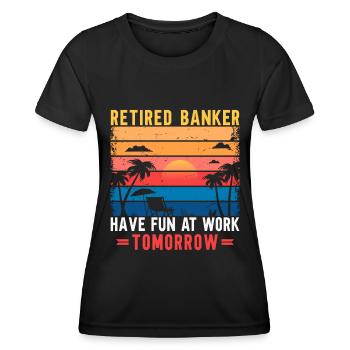 Bänker Bank Geld Banker - Frauen Funktions-T-Shirt - Schwarz - Vorne - AI Model Female 172 light (172cm)