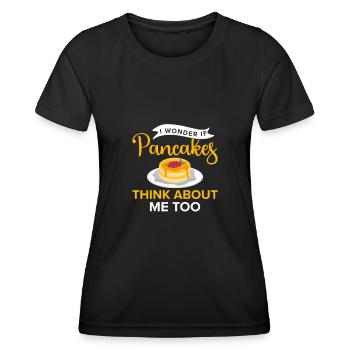 Pfannkuchen Liebhaber Geschenk Pfannkuchen Spruch - Frauen Funktions-T-Shirt - Schwarz - Vorne - AI Model Female 172 light (172cm)