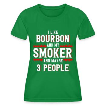 Bbq Grilling Meat Lover Grill Party Food Bbq - Women's Functional T-Shirt - kelly green - Front - AI Model Female 172 dark (172cm)