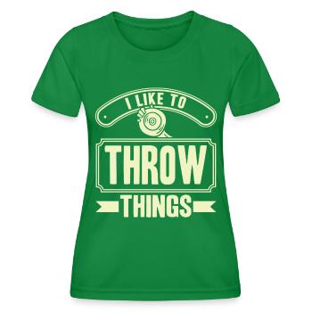Discus Throw Discus Thrower Cadeau - T-shirt sport Femme - vert - Devant - AI Model Female 172 dark (172cm)