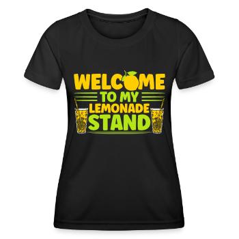Limonadenstand Zitronensaft Limonade Geschäft - Frauen Funktions-T-Shirt - Schwarz - Vorne - AI Model Female 172 light (172cm)
