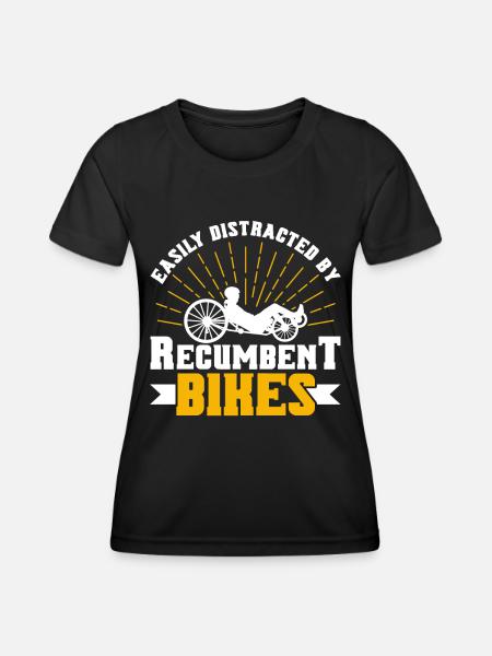 Liegerad Liegeradfahrer Radfahrer - Frauen Funktions-T-Shirt - Schwarz