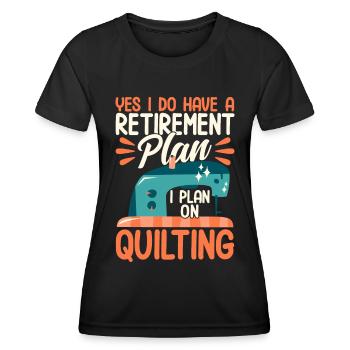 Quilten Geschenk Nähen Stricken Quilter - Frauen Funktions-T-Shirt - Schwarz - Vorne - AI Model Female 172 light (172cm)
