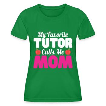 Tuteur Cadeau Tuteur - T-shirt sport Femme - vert - Devant - AI Model Female 172 dark (172cm)