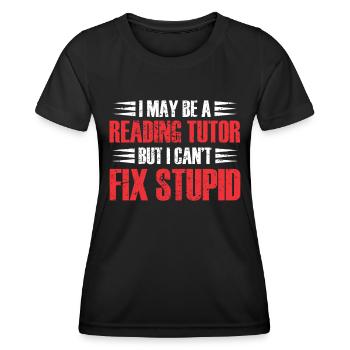 Tuteur Cadeau Tuteur - T-shirt sport Femme - noir - Devant - AI Model Female 172 light (172cm)