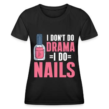 Nageltechniker Nagelstudio Nail Tech - Frauen Funktions-T-Shirt - Schwarz - Vorne - AI Model Female 172 light (172cm)