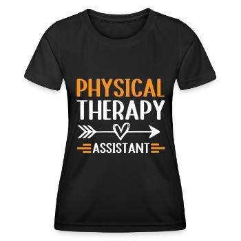 Physiotherapeut Physio Physiotherapie - Frauen Funktions-T-Shirt - Schwarz - Vorne - AI Model Female 172 light (172cm)