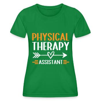 Physiotherapeut Physio Physiotherapie - Frauen Funktions-T-Shirt - Kelly Green - Vorne - AI Model Female 172 dark (172cm)