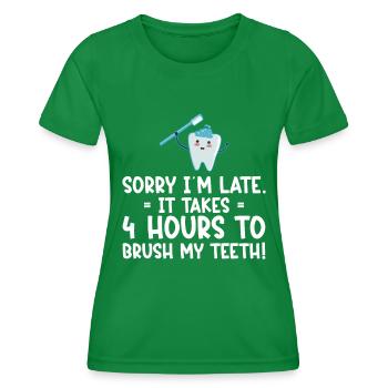 Kieferorthopäde Orthodontic Dental - Frauen Funktions-T-Shirt - Kelly Green - Vorne - AI Model Female 172 dark (172cm)