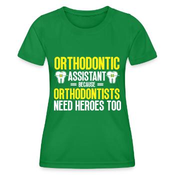 Kieferorthopäde Orthodontic Dental - Frauen Funktions-T-Shirt - Kelly Green - Vorne - AI Model Female 172 dark (172cm)