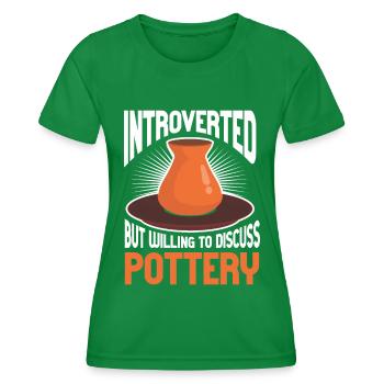 Keramikkünstler Ton Töpfern - Frauen Funktions-T-Shirt - Kelly Green - Vorne - AI Model Female 172 dark (172cm)