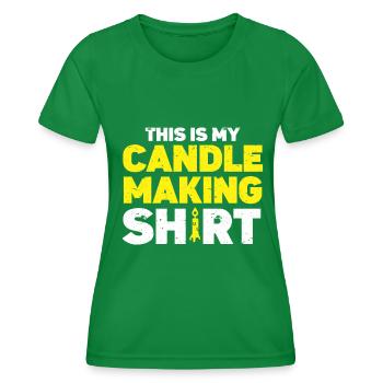 Candle Maker Candle Making - Women's Functional T-Shirt - kelly green - Front - AI Model Female 172 dark (172cm)