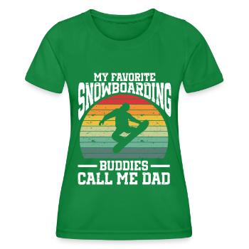 Snowboarding Art Hommes Snowboard Cooler Snowboarder - T-shirt sport Femme - vert - Devant - AI Model Female 172 dark (172cm)