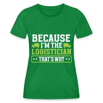 Logistiker Logistik - Frauen Funktions-T-Shirt - Kelly Green - Vorne - AI Model Female 172 dark (172cm)