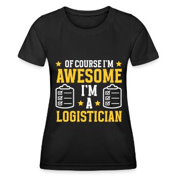 Logistiker Logistik - Frauen Funktions-T-Shirt - Schwarz - Vorne - AI Model Female 172 light (172cm)
