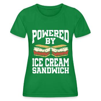 Sandwich à la crème glacée - T-shirt sport Femme - vert - Devant - AI Model Female 172 dark (172cm)