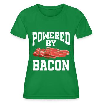 Powered By Bacon - Women's Functional T-Shirt - kelly green - Front - AI Model Female 172 dark (172cm)