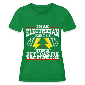Électricien - T-shirt sport Femme - vert - Devant - AI Model Female 172 dark (172cm)