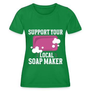 Savonnerie Savonnier - T-shirt sport Femme - vert - Devant - AI Model Female 172 dark (172cm)