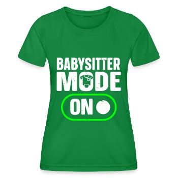 Babysitter Babysitting - Women's Functional T-Shirt - kelly green - Front - AI Model Female 172 dark (172cm)