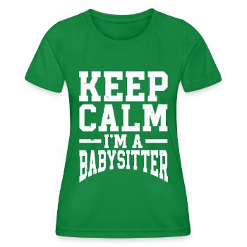 Babysitter Babysitting - Women's Functional T-Shirt - kelly green - Front - AI Model Female 172 dark (172cm)
