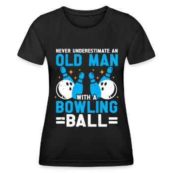 Boule de bowling Bowler - T-shirt sport Femme - noir - Devant - AI Model Female 172 light (172cm)
