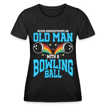 Boule de bowling Bowler - T-shirt sport Femme - noir - Devant - AI Model Female 172 light (172cm)