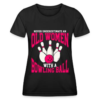 Boule de bowling Bowler - T-shirt sport Femme - noir - Devant - AI Model Female 172 light (172cm)