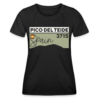 Pico del Teide Hiking Tenerife Souvenir Volcano - Women's Functional T-Shirt - black - Front - AI Model Female 172 light (172cm)