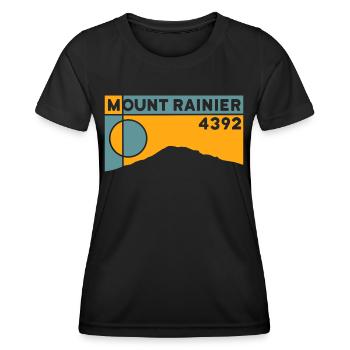 Mount Rainier Wandern Besteigung Andenken Geschenk - Frauen Funktions-T-Shirt - Schwarz - Vorne - AI Model Female 172 light (172cm)