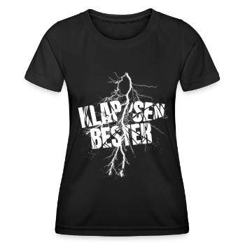 Klapsenbester Klapse Psychiatrie Sprüche Geschenk - Frauen Funktions-T-Shirt - Schwarz - Vorne - AI Model Female 172 light (172cm)