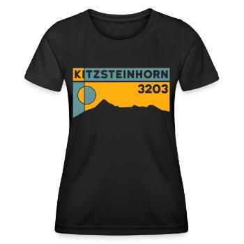 Kitzsteinhorn Hohe Tauern Bergtour Wandern Kaprun - Frauen Funktions-T-Shirt - Schwarz - Vorne - AI Model Female 172 light (172cm)