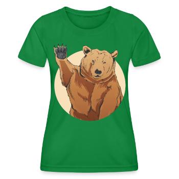 Russischer Bär mit dem Spruch Russische Seele für - Frauen Funktions-T-Shirt - Kelly Green - Vorne - AI Model Female 172 dark (172cm)