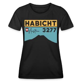 Habicht Berg Tour Wandern Bergtour Stubaital Tirol - Frauen Funktions-T-Shirt - Schwarz - Vorne - AI Model Female 172 light (172cm)