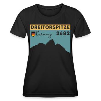 Dreitorspitze Söllerpass Crossing Hiking - Women's Functional T-Shirt - black - Front - AI Model Female 172 light (172cm)