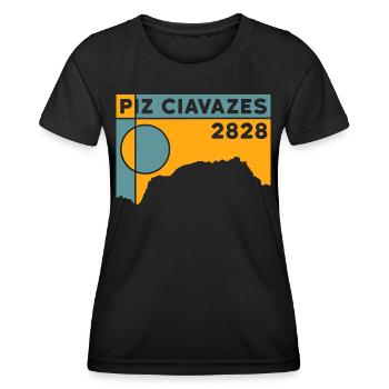 Piz Ciavazes Escalade Randonnée Dolomites Cadeau - T-shirt sport Femme - noir - Devant - AI Model Female 172 light (172cm)