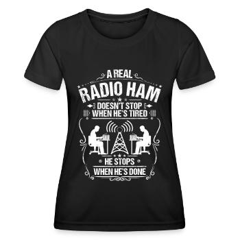 Amateurfunker Amateurfunk Radio Ham Amateur Radio - Women's Functional T-Shirt - black - Front - AI Model Female 172 light (172cm)