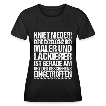 Maler und Lackierer Malerin Lackiererin Painter - Frauen Funktions-T-Shirt - Schwarz - Vorne - AI Model Female 172 light (172cm)