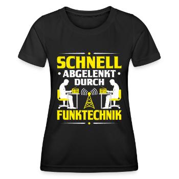Amateurfunker Amateurfunk Radio Ham Amateur Radio - Frauen Funktions-T-Shirt - Schwarz - Vorne - AI Model Female 172 light (172cm)