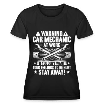 Technicien en mécatronique automobile Mécanicien automobile Mécanicien automobile - T-shirt sport Femme - noir - Devant - AI Model Female 172 light (172cm)