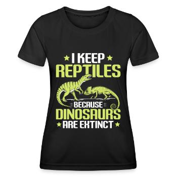 Reptiles Reptiles Serpents Lézard Terrarium - T-shirt sport Femme - noir - Devant - AI Model Female 172 light (172cm)