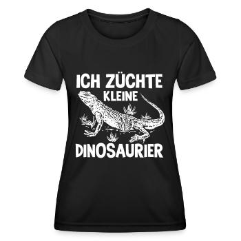 Reptilien Reptil Schlangen Eidechse Terrarium - Frauen Funktions-T-Shirt - Schwarz - Vorne - AI Model Female 172 light (172cm)