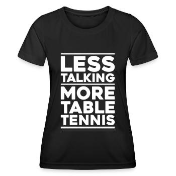Table Tennis Ping Pong Pong Pppong Table Tennis - T-shirt sport Femme - noir - Devant - AI Model Female 172 light (172cm)